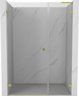 Mexen Lunar-B L porte de douche pivotante gauche 145 cm, transparent, or brossé - 832SL-145-050-55-00-L