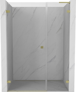 Mexen Lunar-B L porte de douche pivotante gauche 150 cm, transparentes, or brossé - 832SL-150-050-55-00-L
