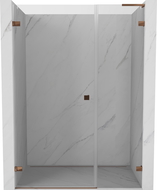 Mexen Lunar-B L porte de douche pivotante gauche 130 cm, transparent, or rose - 832SL-130-050-60-00-L