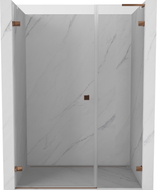 Mexen Lunar-B L porte de douche battante gauche 135 cm, transparent, or rose - 832SL-135-050-60-00-L