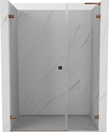 Mexen Lunar-B L porte de douche pivotante gauche 135 cm, transparent, or rose - 832SL-135-050-60-00-L