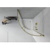 Mexen Rio cabine de douche semi-circulaire 70 x 70 cm, givré, or + receveur Rio, blanc - 863-070-070-50-30-4710