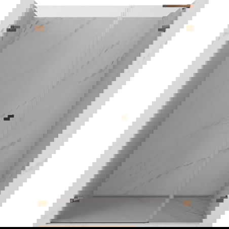 Mexen Lunar-B L porte de douche pivotante gauche 140 cm, transparent, or rose - 832SL-140-050-60-00-L