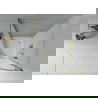 Mexen Rio cabine de douche demi-circulaire 80 x 80 cm, verni, doré + bac de douche Rio, blanc - 863-080-080-50-30-4710