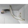 Mexen Rio cabine de douche semi-circulaire 80 x 80 cm, givré, or + receveur, blanc - 863-080-080-50-30-4710
