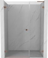 Mexen Lunar-B L porte de douche pivotante gauche 125 cm, transparent, cuivre brossé - 832SL-125-050-65-00-L