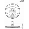 Mexen D-05 pomme de douche 22 cm, blanc - 79705-20