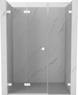 Mexen Lunar-F porte de douche pliantes à gauche 140 cm, transparent, blanc - 836S-140-050-20-00-L
