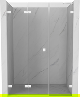Mexen Lunar-F porte de douche pliantes gauche 140 cm, transparent, blanc - 836S-140-050-20-00-L