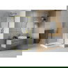 Mexen Rio cabine de douche carrée 80 x 80 cm, transparente, dorée + receveur de douche Rio, blanc - 860-080-080-50-00-4510