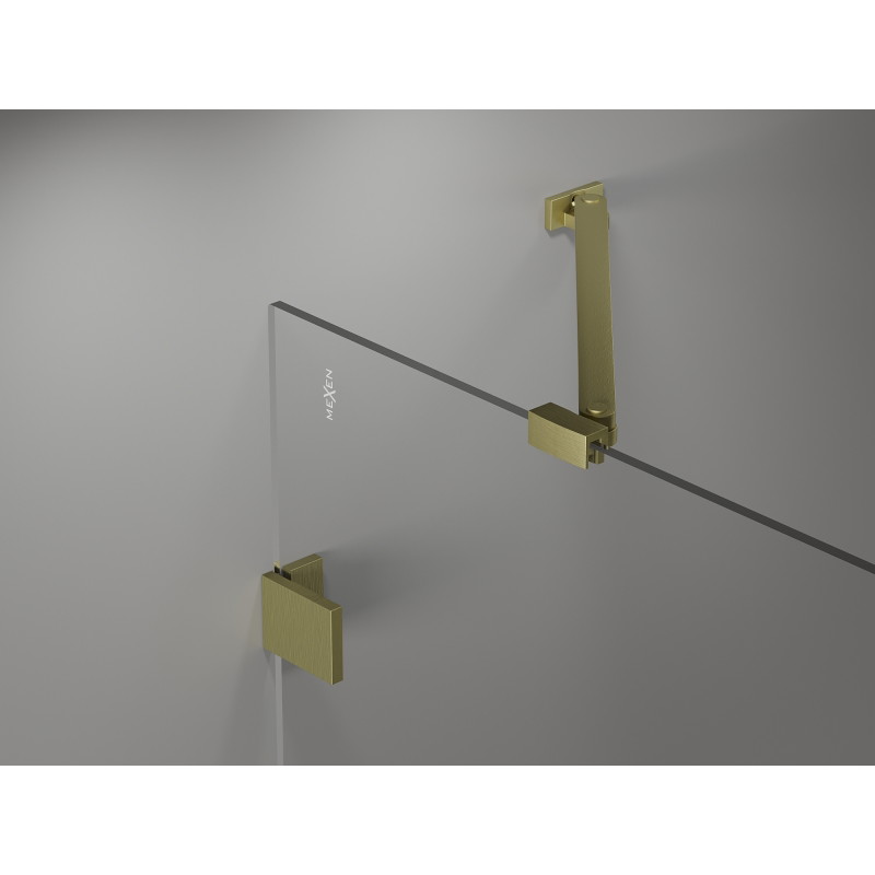Mexen Lunar-B porte de douche pivotante gauche 125 cm, transparent, or brossé - 832S-125-050-55-00-L