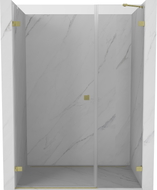 Mexen Lunar-B porte de douche pivotante gauche 135 cm, transparente, or brossé - 832S-135-050-55-00-L