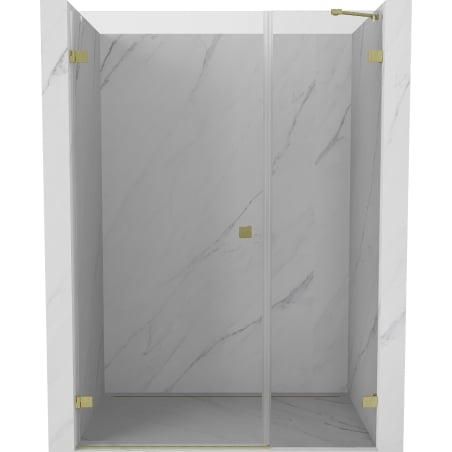 Mexen Lunar-B porte de douche pivotante gauche 140 cm, transparent, brossé doré - 832S-140-050-55-00-L