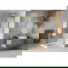 Mexen Rio cabine de douche carrée 80 x 80 cm, bandes, or + receveur Rio, blanc - 860-080-080-50-20-4510