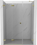 Mexen Lunar-F porte de douche pliantes gauche 135 cm, transparent, doré - 836S-135-050-50-00-L