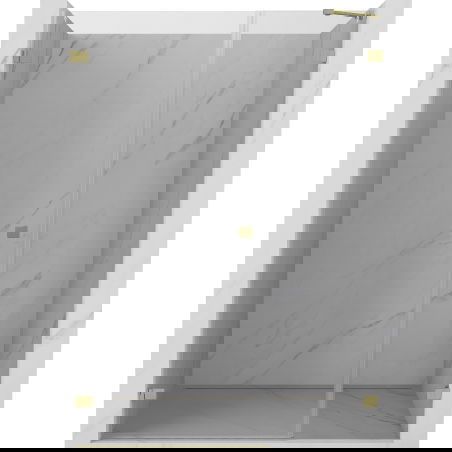 Mexen Lunar-B porte de douche battante gauche 150 cm, transparent, or brossé - 832S-150-050-55-00-L