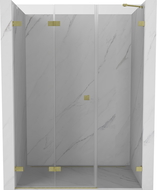 Mexen Lunar-F porte de douche pliante gauche 130 cm, transparent, doré brossé - 836S-130-050-55-00-L