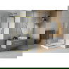 Mexen Rio cabine de douche carrée 80 x 80 cm, givrée, or + receveur Rio, blanc - 860-080-080-50-30-4510