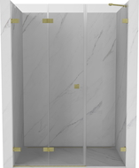 Mexen Lunar-F porte de douche pliantes à gauche 140 cm, transparent, or brossé - 836S-140-050-55-00-L