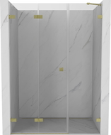 Mexen Lunar-F porte de douche pliable gauche 150 cm, transparent, doré brossé - 836S-150-050-55-00-L