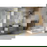 Mexen Rio cabine de douche carrée 90 x 90 cm, givre, or + receveur Rio, blanc - 860-090-090-50-30-4510