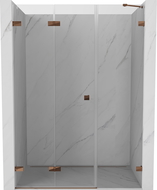 Mexen Lunar-F porte de douche pliante gauche 140 cm, transparent, or rose - 836S-140-050-60-00-L