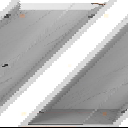 Mexen Lunar-B porte de douche pivotante gauche 130 cm, transparent, or rose - 832S-130-050-60-00-L