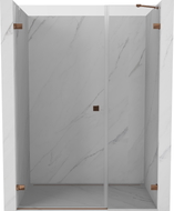Mexen Lunar-B porte de douche pivotante gauche 145 cm, transparent, or rose - 832S-145-050-60-00-L