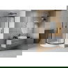 Mexen Rio cabine de douche demi-circulaire 70 x 70 cm, givrée, noire + receveur Rio, blanc - 863-070-070-70-30-4710