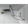 Mexen Rio cabine de douche semi-circulaire 80 x 80 cm, givré, noir + receveur, blanc - 863-080-080-70-30-4710