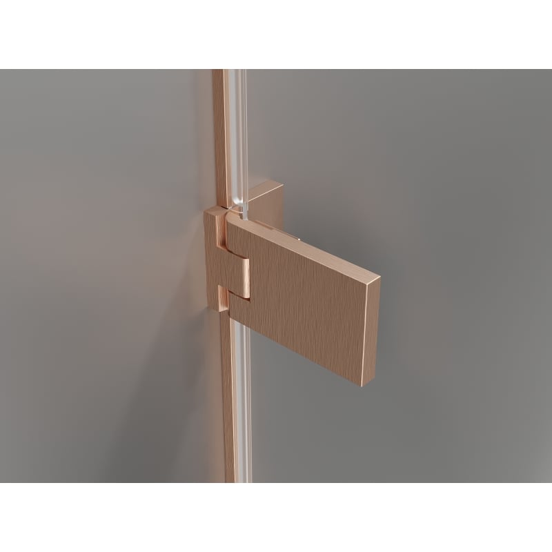 Mexen Lunar-F porte de douche pliante gauche 135 cm, transparent, cuivre brossé - 836S-135-050-65-00-L