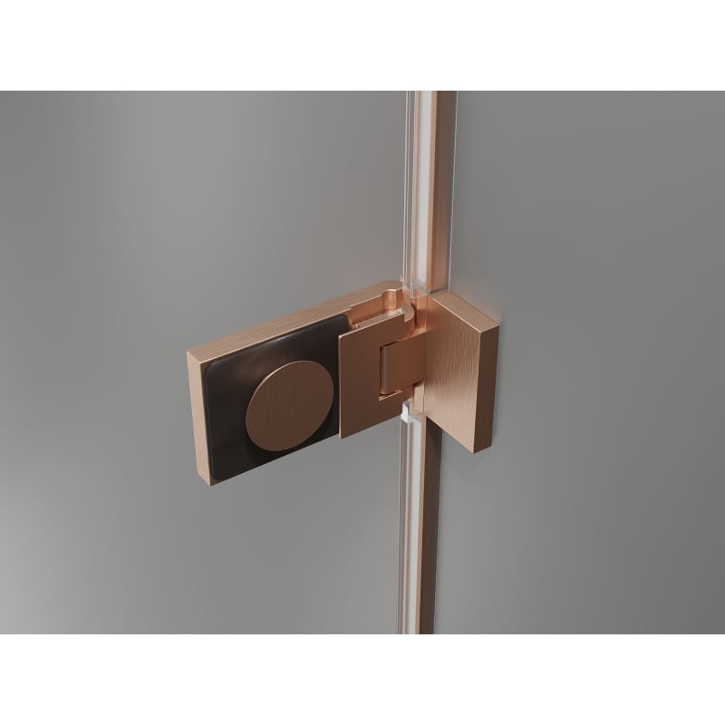 Mexen Lunar-F porte de douche pliable gauche 145 cm, transparent, cuivre brossé - 836S-145-050-65-00-L