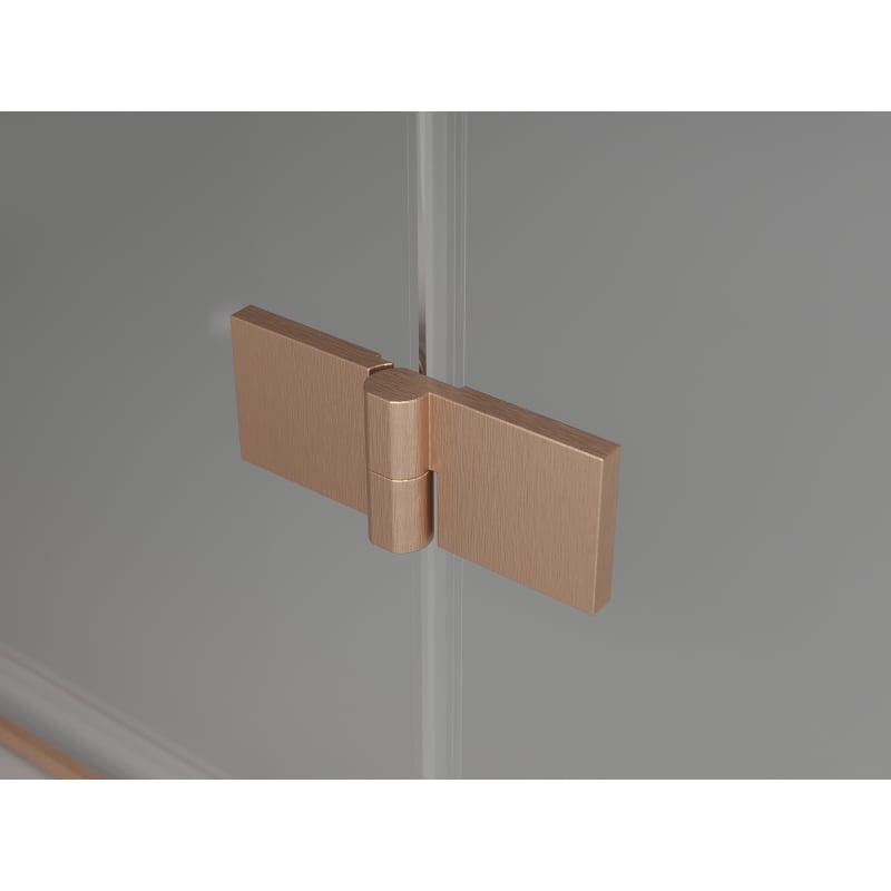 Mexen Lunar-F porte de douche pliable gauche 145 cm, transparent, cuivre brossé - 836S-145-050-65-00-L