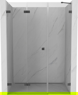 Mexen Lunar-F portes de douche pliantes gauches 110 cm, transparentes, gris canon brossé - 836S-110-050-66-00-L
