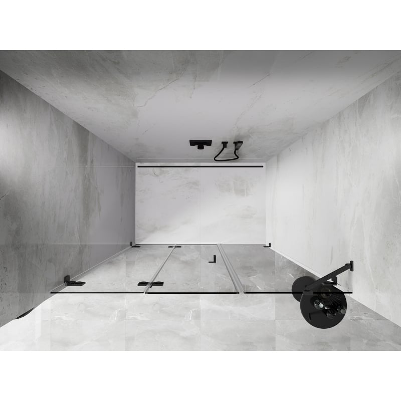 Mexen Lunar-F porte de douche pliante gauche 115 cm, transparent, gris canon brossé - 836S-115-050-66-00-L
