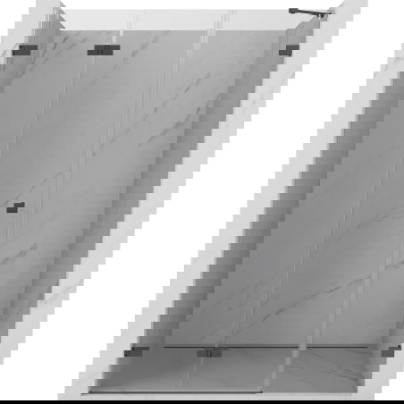 Mexen Lunar-F porte de douche pliante gauche 135 cm, transparent, gun gray brossé - 836S-135-050-66-00-L