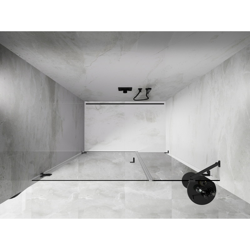 Mexen Lunar-B porte de douche pivotante gauche 110 cm, transparent, gris canon brossé - 832S-110-050-66-00-L