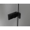 Porte de douche pliante gauche Mexen Lunar-F 135 cm, transparent, noir - 836S-135-050-70-00-L