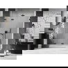 Porte de douche pliante gauche Mexen Lunar-F 135 cm, transparent, noir - 836S-135-050-70-00-L