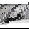 Porte de douche pliante gauche Mexen Lunar-F 135 cm, transparent, noir - 836S-135-050-70-00-L