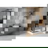 Mexen Rio cabine de douche carrée 90 x 90 cm, bandes, noire + bac Rio, blanc - 860-090-090-70-20-4510