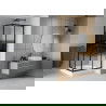 Mexen Rio cabine de douche carrée 90 x 90 cm, bandes, noire + bac Rio, blanc - 860-090-090-70-20-4510