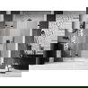 Mexen Lunar-F porte de douche pliante gauche 140 cm, transparent, noir - 836S-140-050-70-00-L