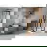 Mexen Rio cabine de douche carrée 80 x 80 cm, givré, noir + receveur Rio, blanc - 860-080-080-70-30-4510