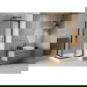 Cabine de douche carrée Mexen Rio 90 x 90 cm, givrée, noire + receveur Rio, blanc - 860-090-090-70-30-4510