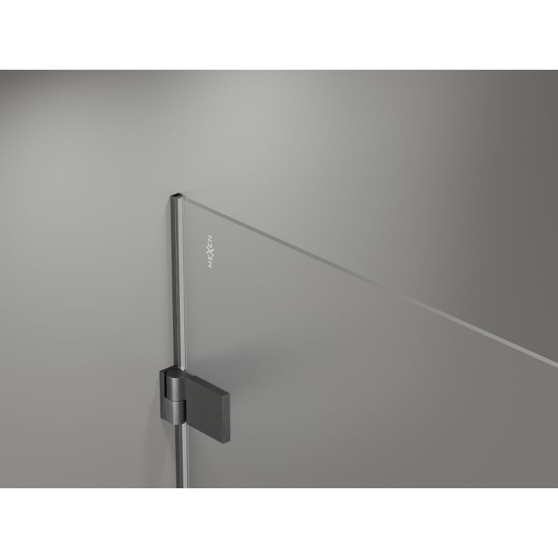 Mexen Lunar-B porte de douche pivotante gauche 130 cm, transparent, gris canon brossé - 832S-130-050-66-00-L