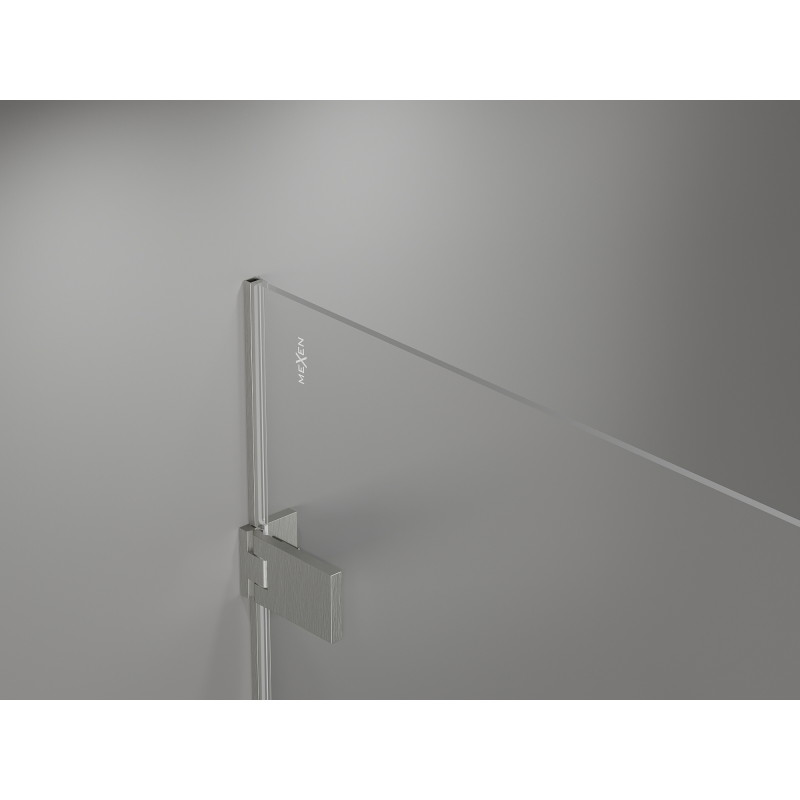 Mexen Lunar-F porte de douche pliante gauche 110 cm, transparent, nickel brossé - 836S-110-050-97-00-L