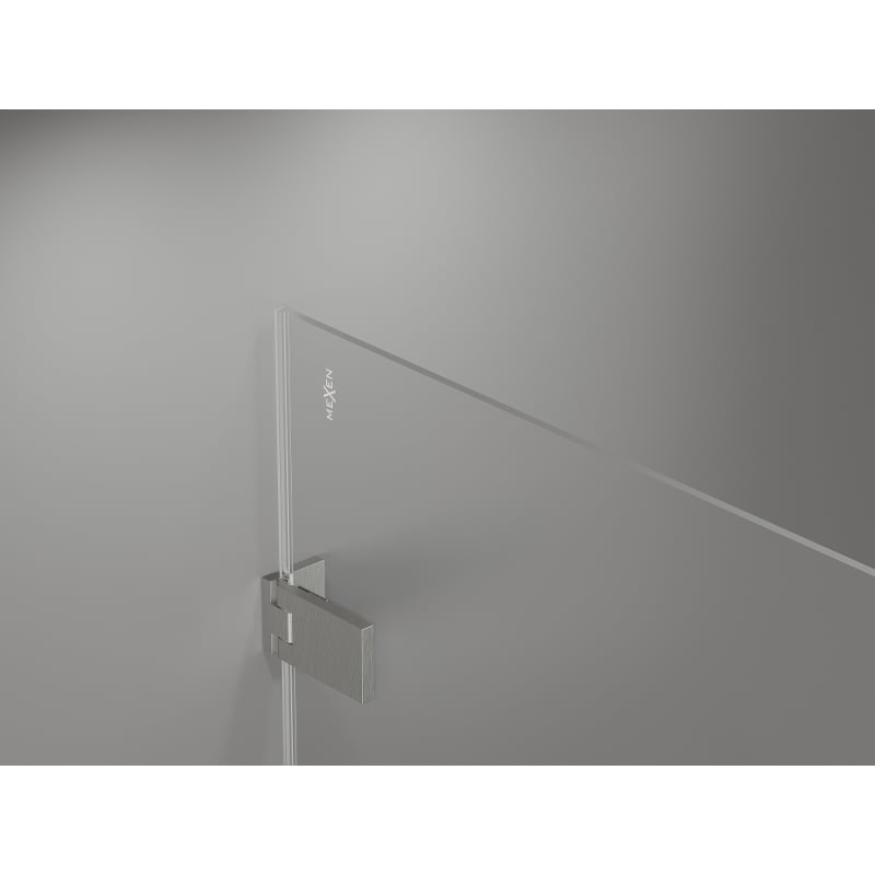 Mexen Lunar-F porte de douche pliante gauche 110 cm, transparent, nickel brossé - 836S-110-050-97-00-L