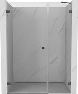 Mexen Lunar-B porte de douche pivotante gauche 135 cm, transparent, gris métallisé brossé - 832S-135-050-66-00-L