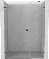 Mexen Lunar-B porte de douche battante gauche 140 cm, transparent, gris canon brossé - 832S-140-050-66-00-L